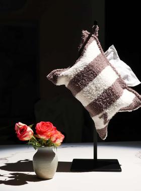 车载复古波点羊毛圈圈纱纸巾袋针织布艺纸巾盒抽纸袋化妆盒收纳包