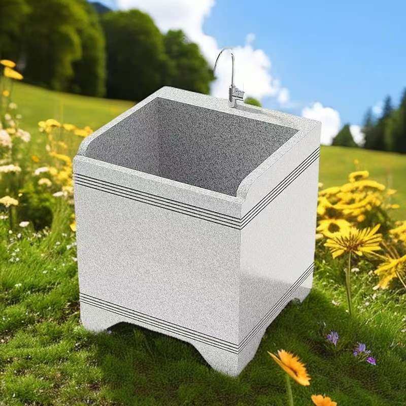 天然花岗岩定制洗衣池台盆一体配套拖把池家用庭院室外阳台院子