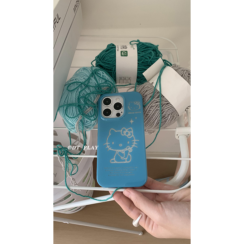 DT play 夏日新款可爱闪闪猫度假韩国ins博主小众高级适用于iphone17/16promax苹果15/13/14手机壳保护套