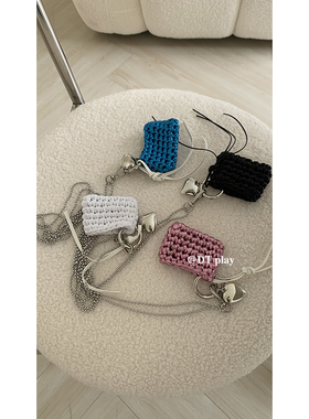 DT play 韩味十足手工编织女小众设计韩国ins适用于苹果 Airpods4代无线蓝牙耳机保护套3Pro软 AirpodsPro2代