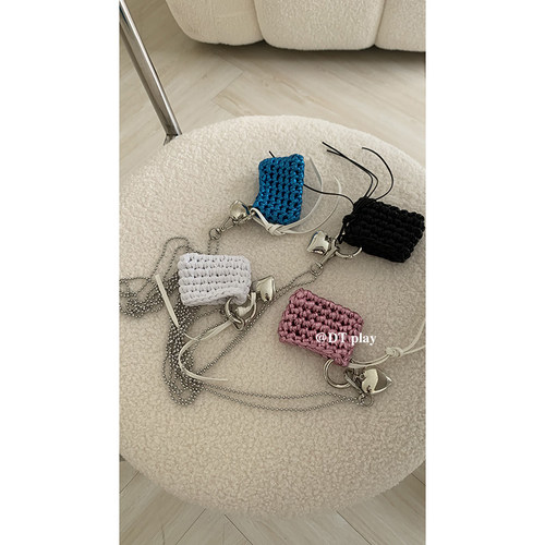 DT play 韩味十足手工编织女小众设计韩国ins适用于苹果 Airpods4代无线蓝牙耳机保护套3Pro软 AirpodsPro2代