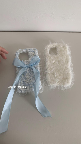 DT play 秋冬公主温暖毛毛舒适韩国小众ins博主同款适用于iphone17/16/14promax苹果11/12/14/15手机壳保护套