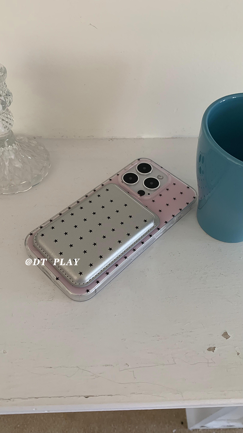 DT play 漫天繁星五角星磁吸卡包韩系ins小众高级适用于iphone17/16promax/13苹果11/12/14/15手机壳保护套