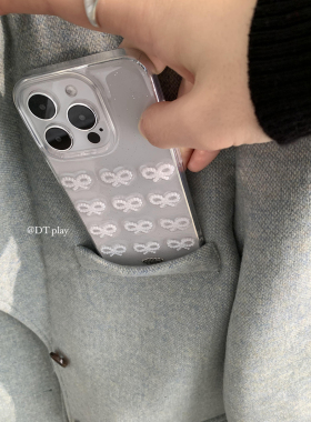 DT play 珠珠公主蝴蝶结小清新韩国ins博主小众适用于iphone17/16/13/14promax苹果11/12/15plus手机壳保护套