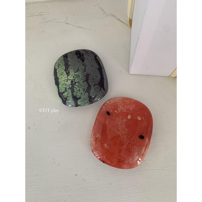 DT play 《西瓜夏日》创意菲林韩国ins博主小众高级韩系ins适用于airpodsmax耳机保护套苹果头戴蓝牙耳机壳