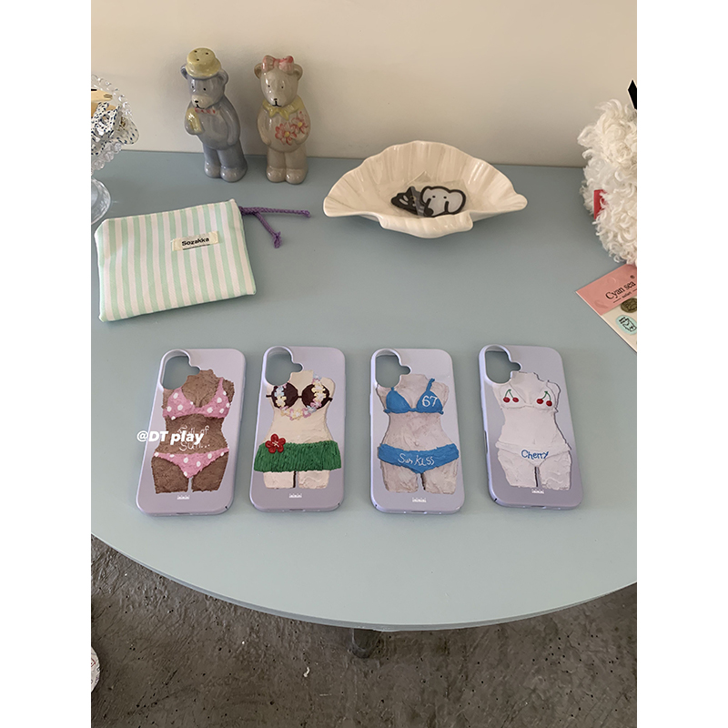 DT play 俏皮设计感夏威夷度假泳衣可爱欧美韩国ins小众适用于iphone17/16promax/15苹果14/13手机壳保护套