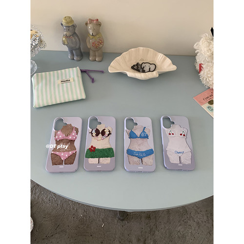 DT play 俏皮设计感夏威夷度假泳衣可爱欧美韩国ins小众适用于iphone17/16promax/15苹果14/13手机壳保护套