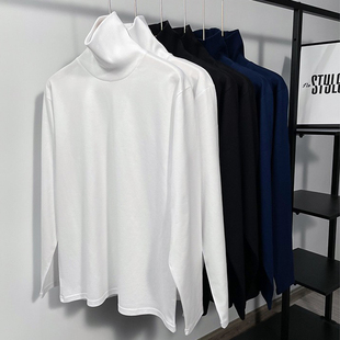 长袖 纯棉宽松显瘦大码 全棉护肩颈家居服 女士高领睡衣上装 男士