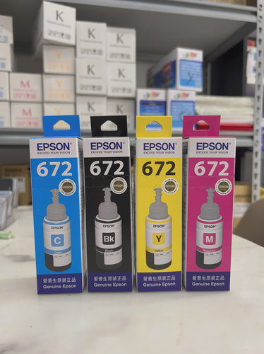 EPSON原装672L310L380L360L351L565L455 L1300连供墨水