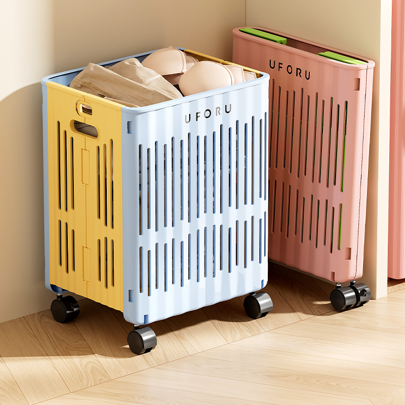 带轮放脏衣服卫生间收纳筐脏衣篓