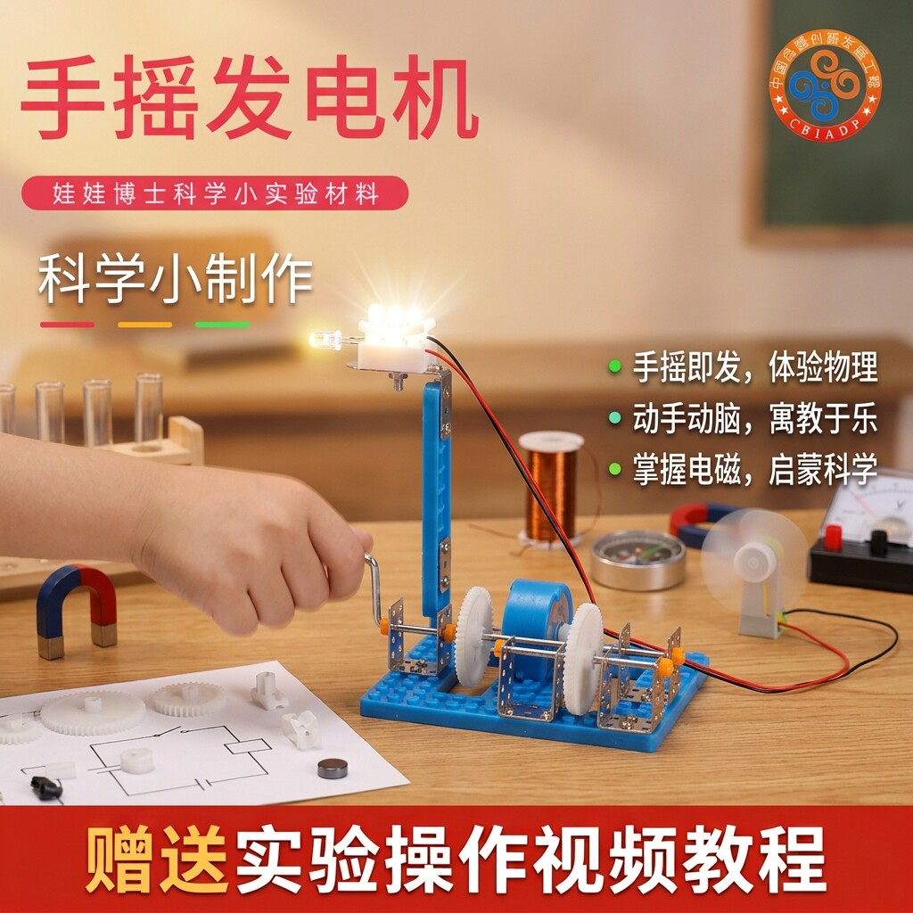 小学生手摇发电机科学实验套装