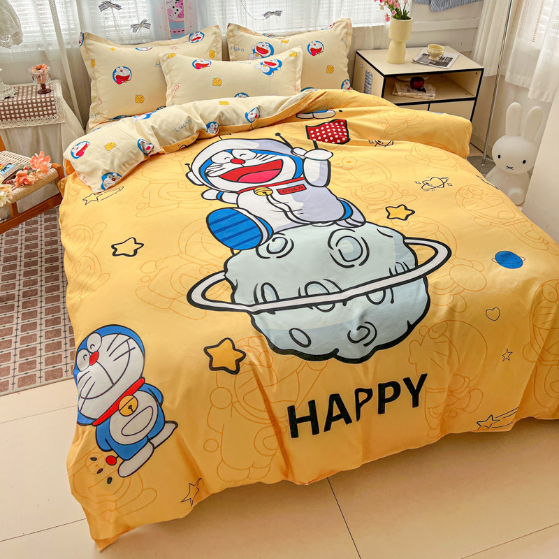 床上四件套纯棉全棉被单被罩男女宿舍单人儿童床单被套三件套床笠