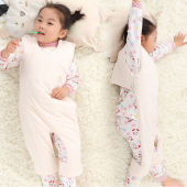 宝宝护肚兜睡袋夹棉背心春秋冬夏季 防着凉婴儿童睡觉防踢被子神器