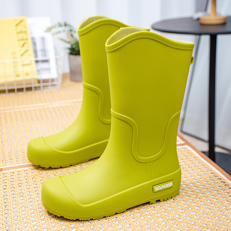 时尚女士雨鞋中筒厚底防滑防水鞋短筒水靴耐磨雨靴外穿加绒水胶鞋,女鞋,雨鞋,淘宝优惠券,粉丝福利购,淘宝优惠卷