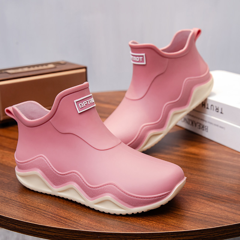 可爱短筒雨鞋女防水耐磨四季女士雨靴保暖加绒厚底水鞋厨房女胶鞋,女鞋,雨鞋,淘宝优惠券,粉丝福利购,淘宝优惠卷