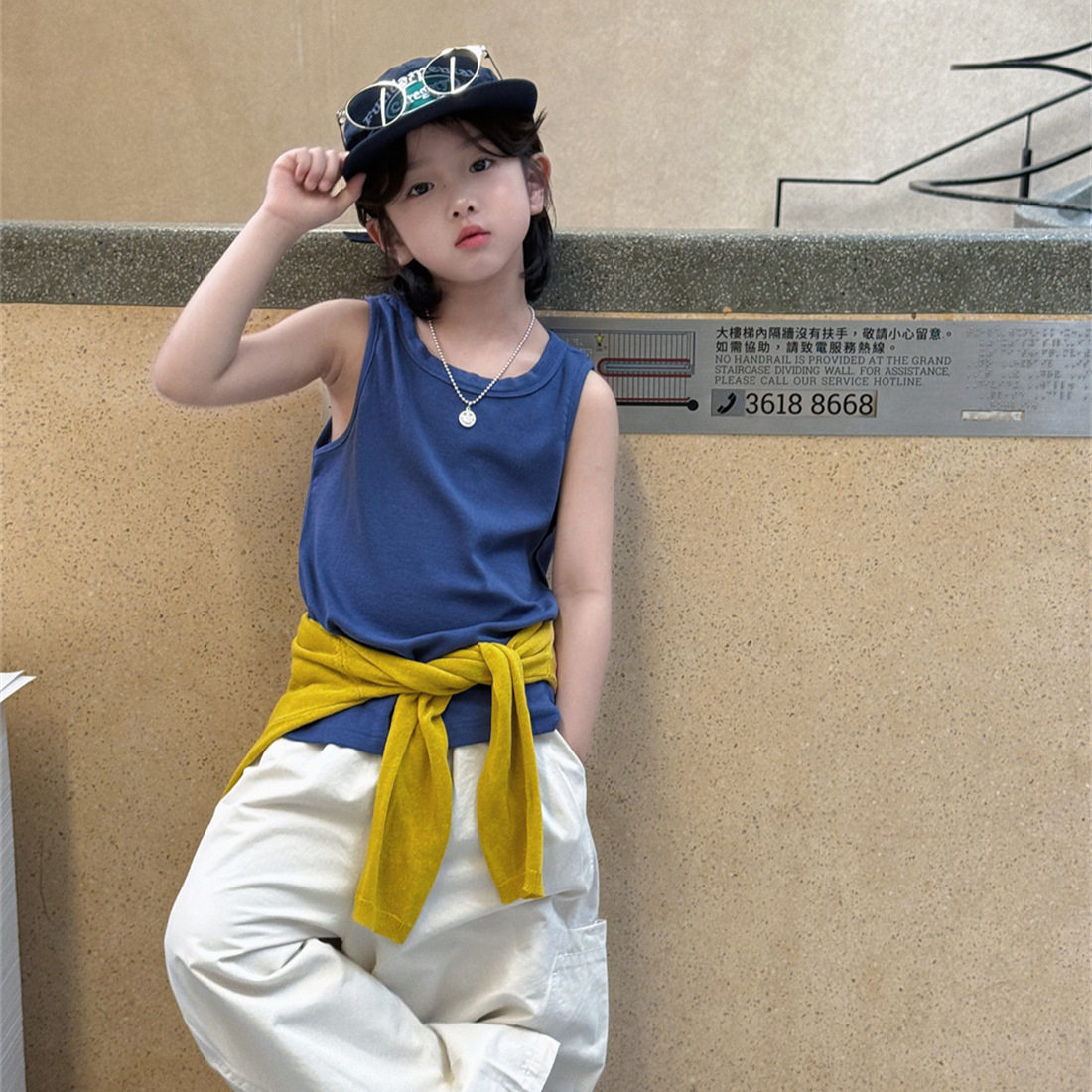 奶酪与喵男童背心2026年夏季新款韩系净色百搭内搭外穿男童背心潮