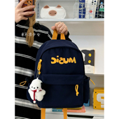 字母印花小众轻便书包学生美式 复古迷你双肩包休闲简约百搭小背包