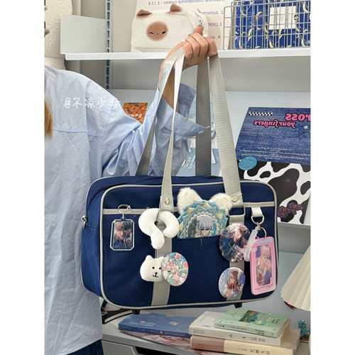 学院风少女JK制服包日系ins简约牛津纺通勤斜挎包学生手提单肩包
