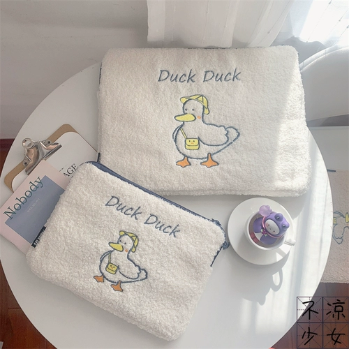 Милый бархатный мультяшный планшетный вкладыш, ноутбук, защитный чехол, плюшевый, 11 дюймов, 14 дюймов