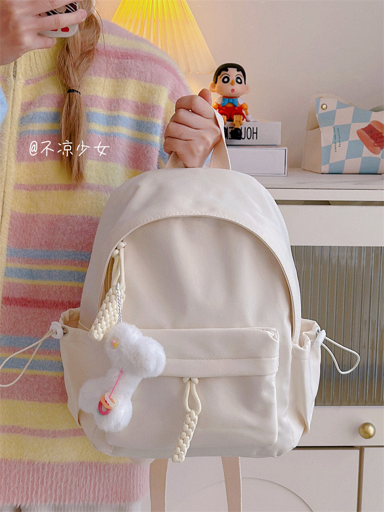 日系ins纯色轻便书包女学生小清新简约百搭迷你双肩包旅行小背包,箱包皮具/热销女包/男包,双肩背包,淘宝优惠券,粉丝福利购,淘宝优惠卷