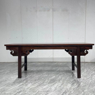 红木家具大红酸枝夹头榫云纹牙头画案书画桌中式书法桌写字台家用