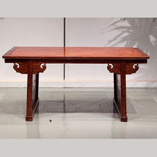 海南黄花梨祥云画案实木仿古书房写字台简约画桌书法桌红木家具