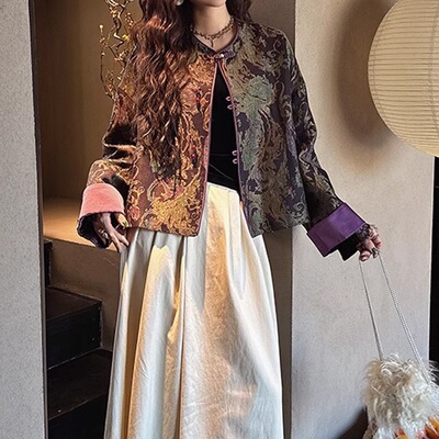 现货三吉【花千语】国风新中式女装开春外套2025年新款今年流行潮