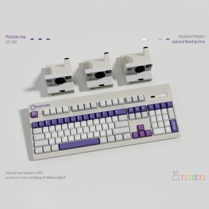 【现货】TUTKEYS 复古紫色灰白相机灰色土酱键帽热升华键帽紫