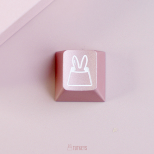 TUTKEYS原创CNC铝合金兔子金属键帽客制化机械键盘个性键帽礼盒装