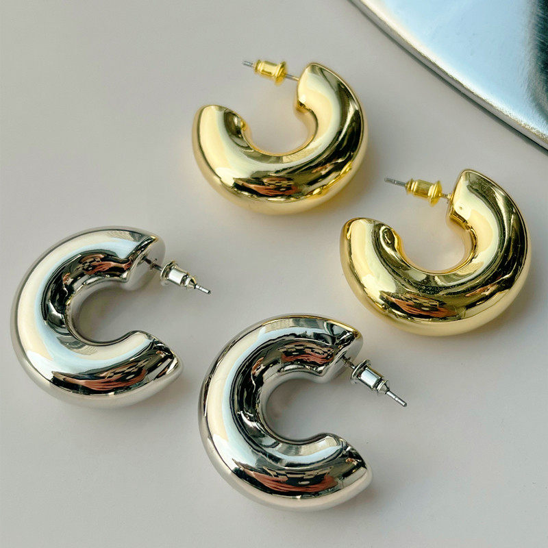 迪丽热巴独特耳环圈圈新款金属粗圈简约高级感耳钉欧美时尚耳饰,饰品/流行首饰/时尚饰品新,耳环,淘宝优惠券,粉丝福利购,淘宝优惠卷