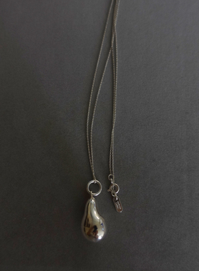 Aeistudio韩国outoflabe大茄子项链小众happyrim自留款银色毛衣链