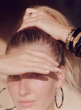 Ameistudio 法国设计Aurelie Bidermann珐琅圈耳环夸张大C圈耳环