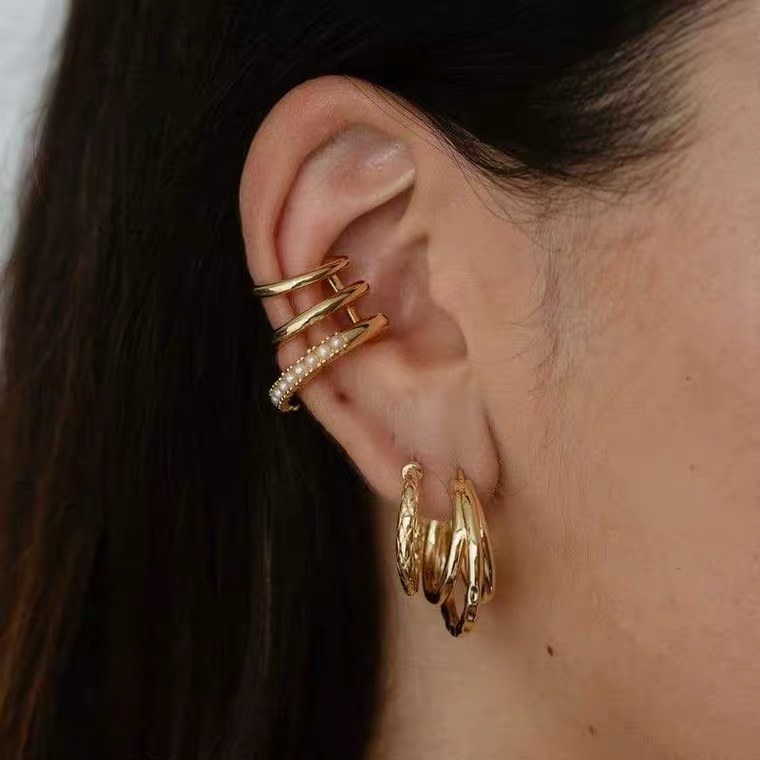 时尚耳骨夹气质高级欧美个性珍珠