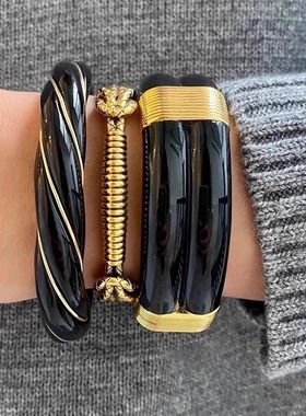 法国Aurelie Bidermann 手镯编织打结手镯开口女中古复古做旧手环