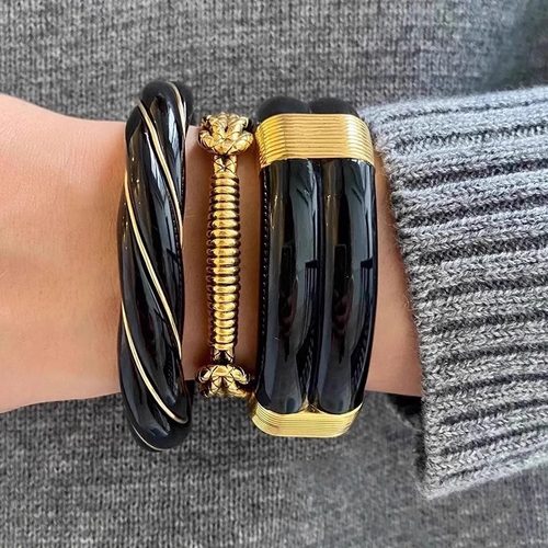法国Aurelie Bidermann 手镯编织打结手镯开口女中古复古做旧手环