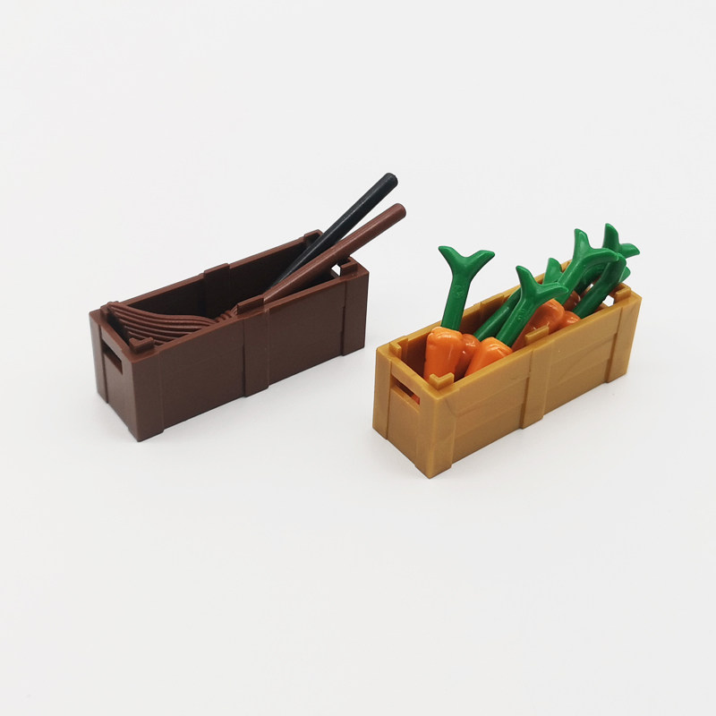 乐高乐高积木长木箱军事武器箱moc配件容器2x6长条箱子玩具