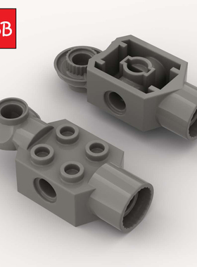 小积木颗粒2x2齿形关节件连接器兼容47452零件配件机甲活动连接件