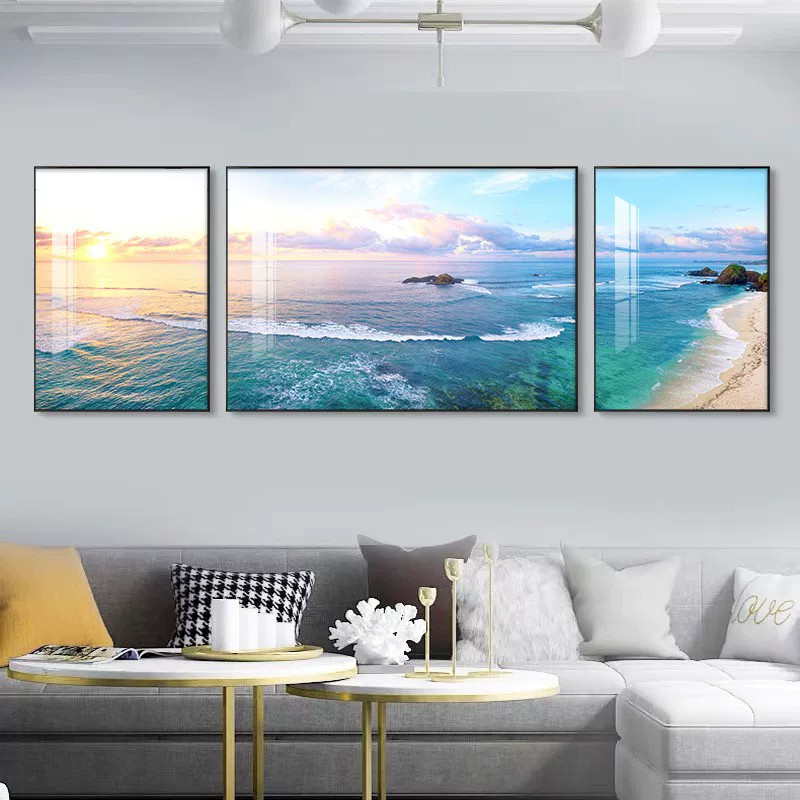 海景装饰画客厅沙发背景墙挂画