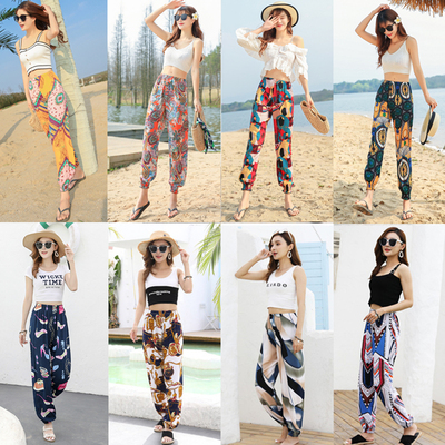 夏季防蚊裤女棉绸宽松舒适超透气