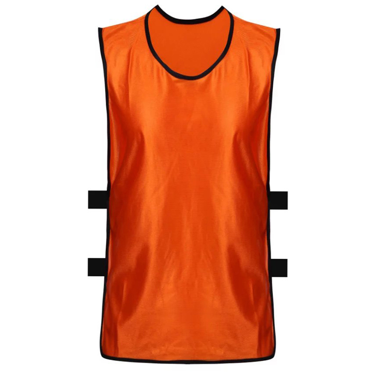 空白版有筋足球篮球分组对抗服丝光训练服广告马甲球衣150155橙色
