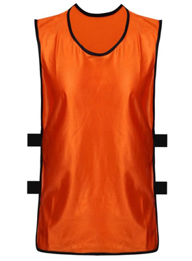 空白版有筋足球篮球分组对抗服丝光训练服广告马甲球衣150155橙色
