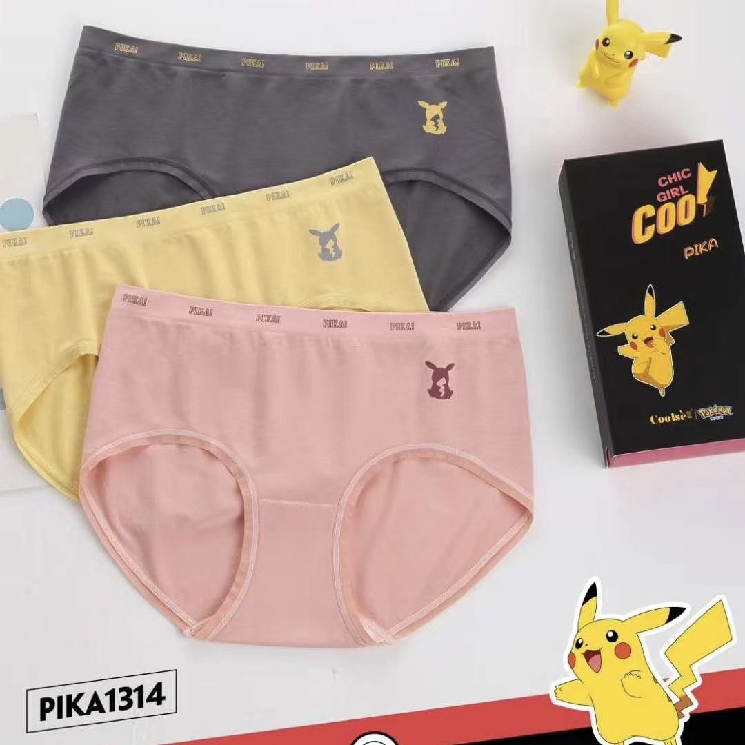 3条盒装无缝抑菌高弹中腰内裤