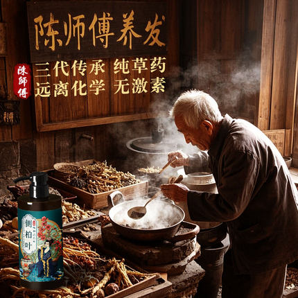 手工侧柏叶生姜首乌纯植物草本中草药洗发水乳去屑止痒控油蓬松