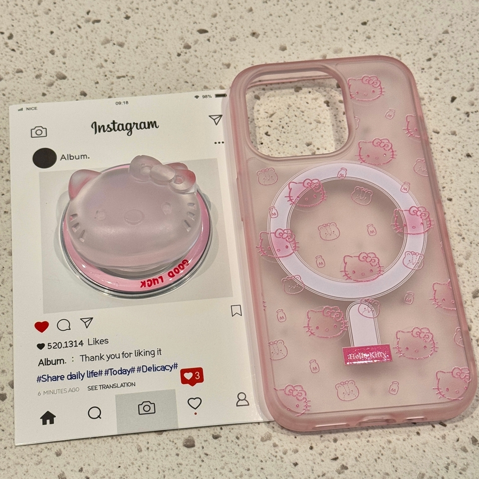 透粉满屏可爱猫咪头像用ihone16promax苹果15pro壳14新款13