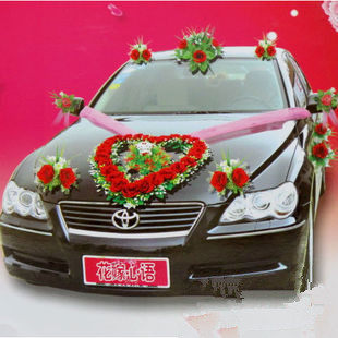 婚车花车装饰套装/磁铁仿真花/彩车车头花 花嫁心语款
