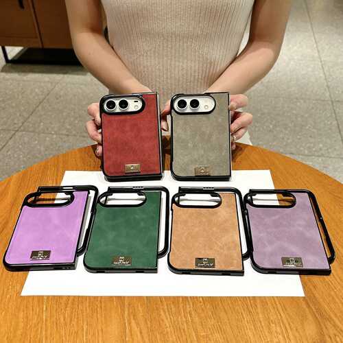 适用iPhoneDuo手机壳复古羊巴皮