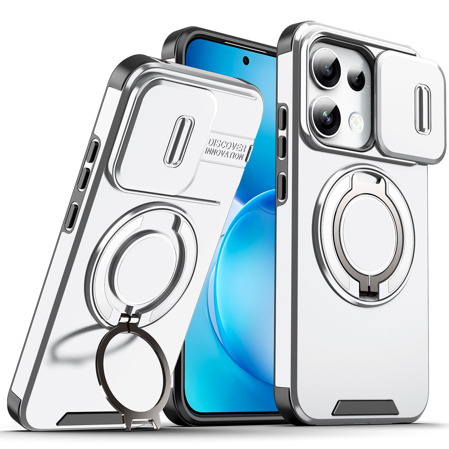 适用OPPOReno16Pro国外版手机壳360旋转指环支架A6X磁吸a5推窗15f - 实物图