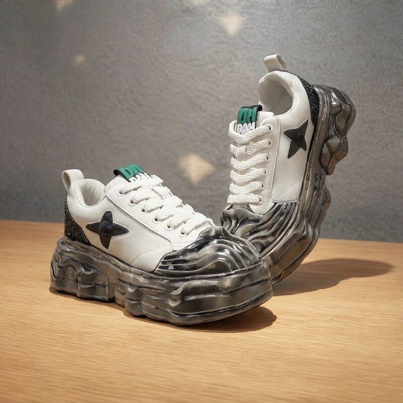 欧洲站新款高仿男鞋隐形增高老爹鞋真皮大头宽松潮鞋贝壳头面包鞋,流行男鞋,老爹鞋,淘宝优惠券,粉丝福利购,淘宝优惠卷