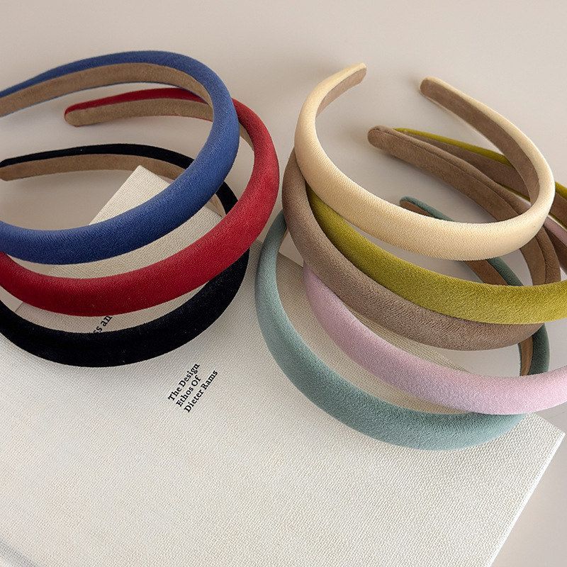 韩版丝绒细发箍洗脸发卡简约网红发饰复古细边发卡头箍外出压发捆