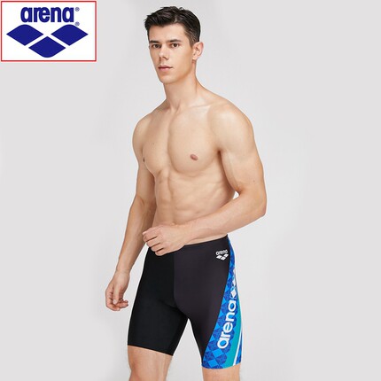 arena运动游泳裤 五分阿瑞娜泳裤男防尴尬及膝运动游泳装备速干